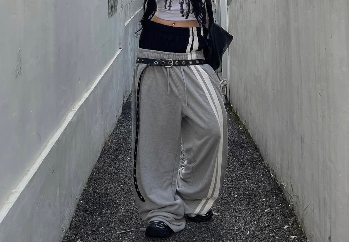 DOUBLE WAIST SWEAT PANTS GRAY 상품이미지3