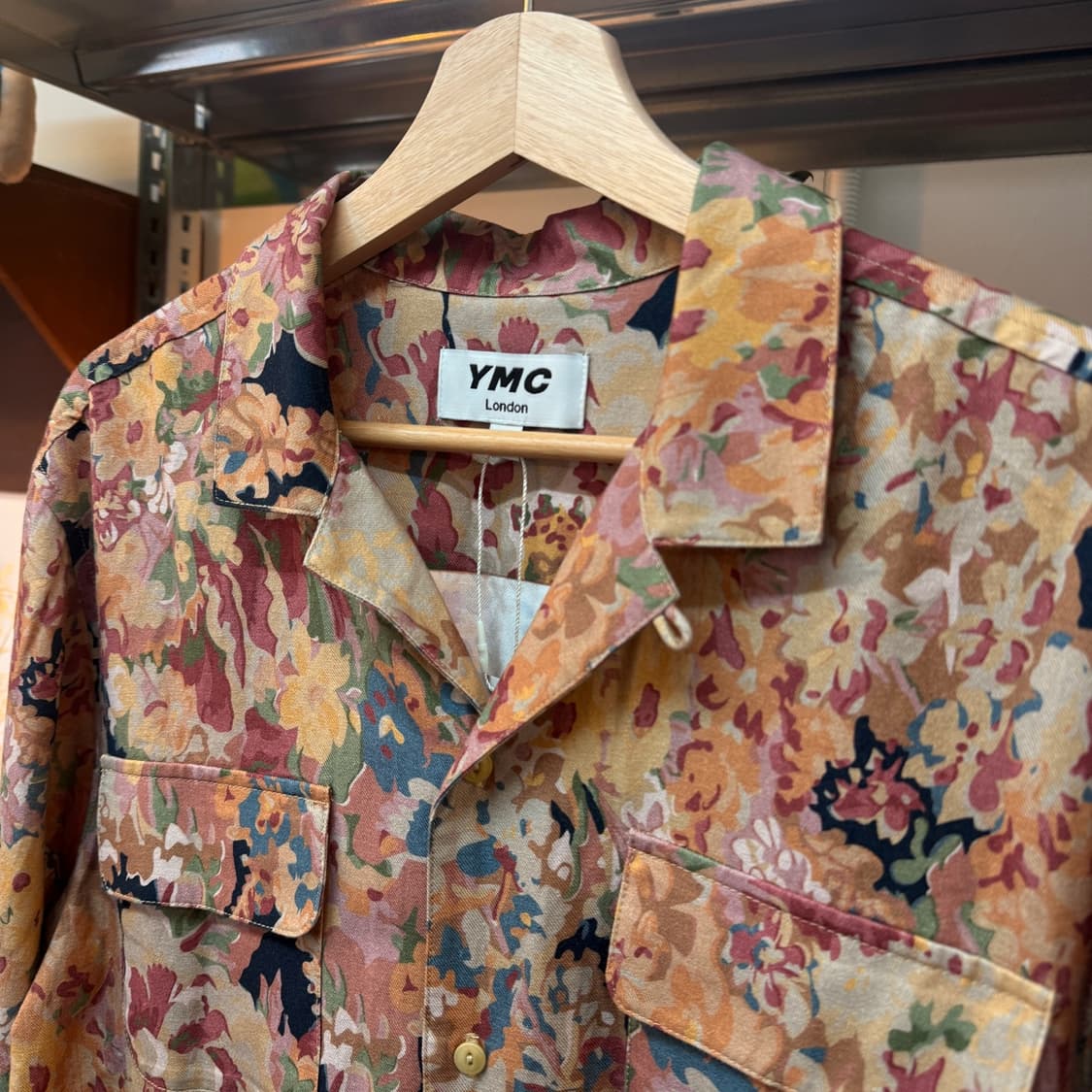 YMC 비스코스 혼방 플로럴 오픈 카라 셔츠 상품이미지2