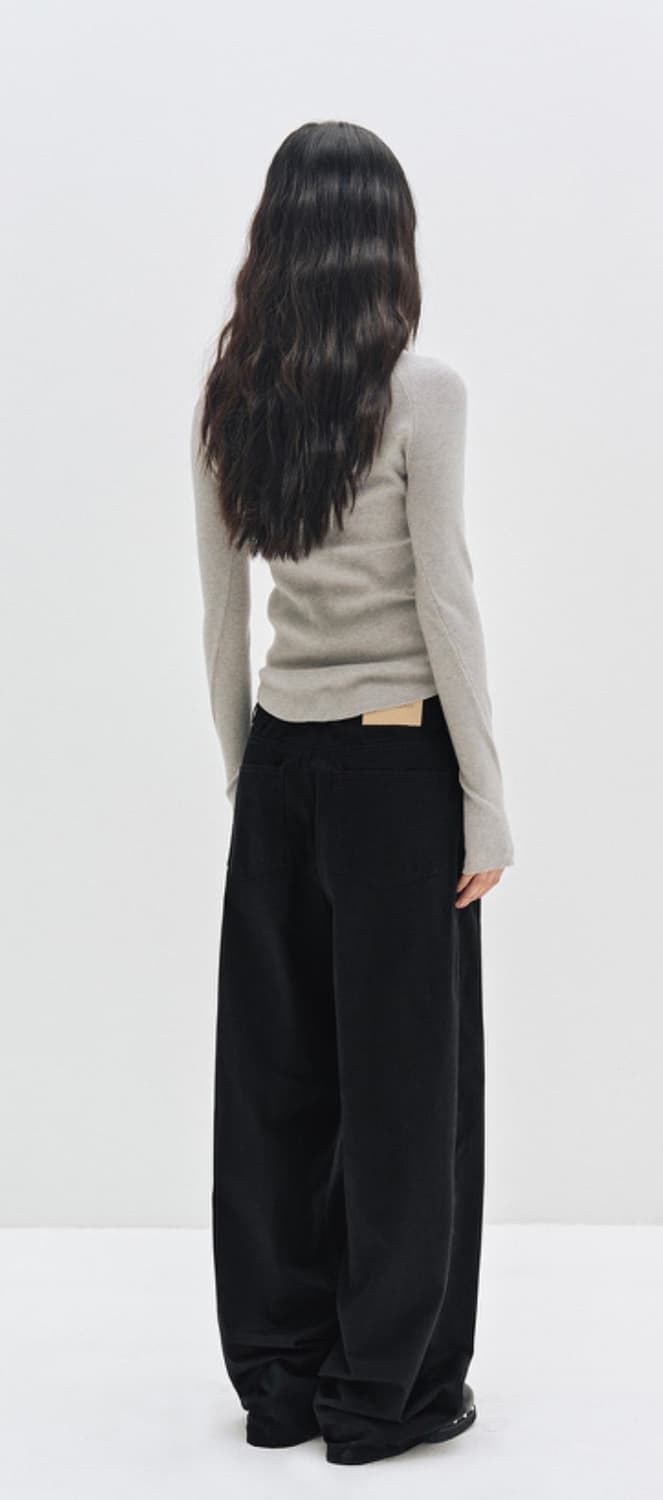 데케트 우먼 시그니처 로우라이즈 와이드 진스 데님 상품이미지3