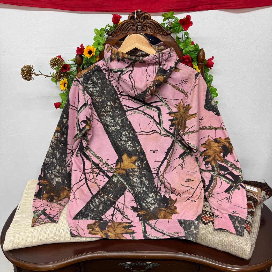 Mossy Oak 모시오크 핑크 리얼트리 후드티 (S)   상품이미지5