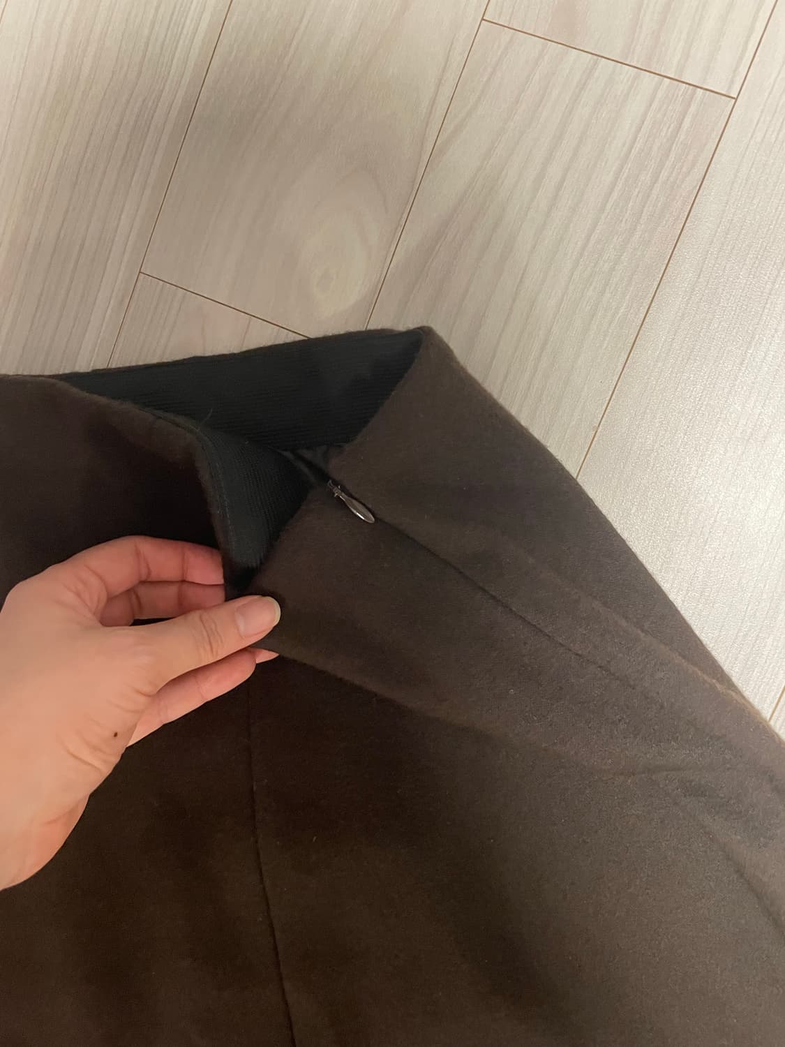 일본 빈티지 울혼방 H라인 스커트 상품이미지4