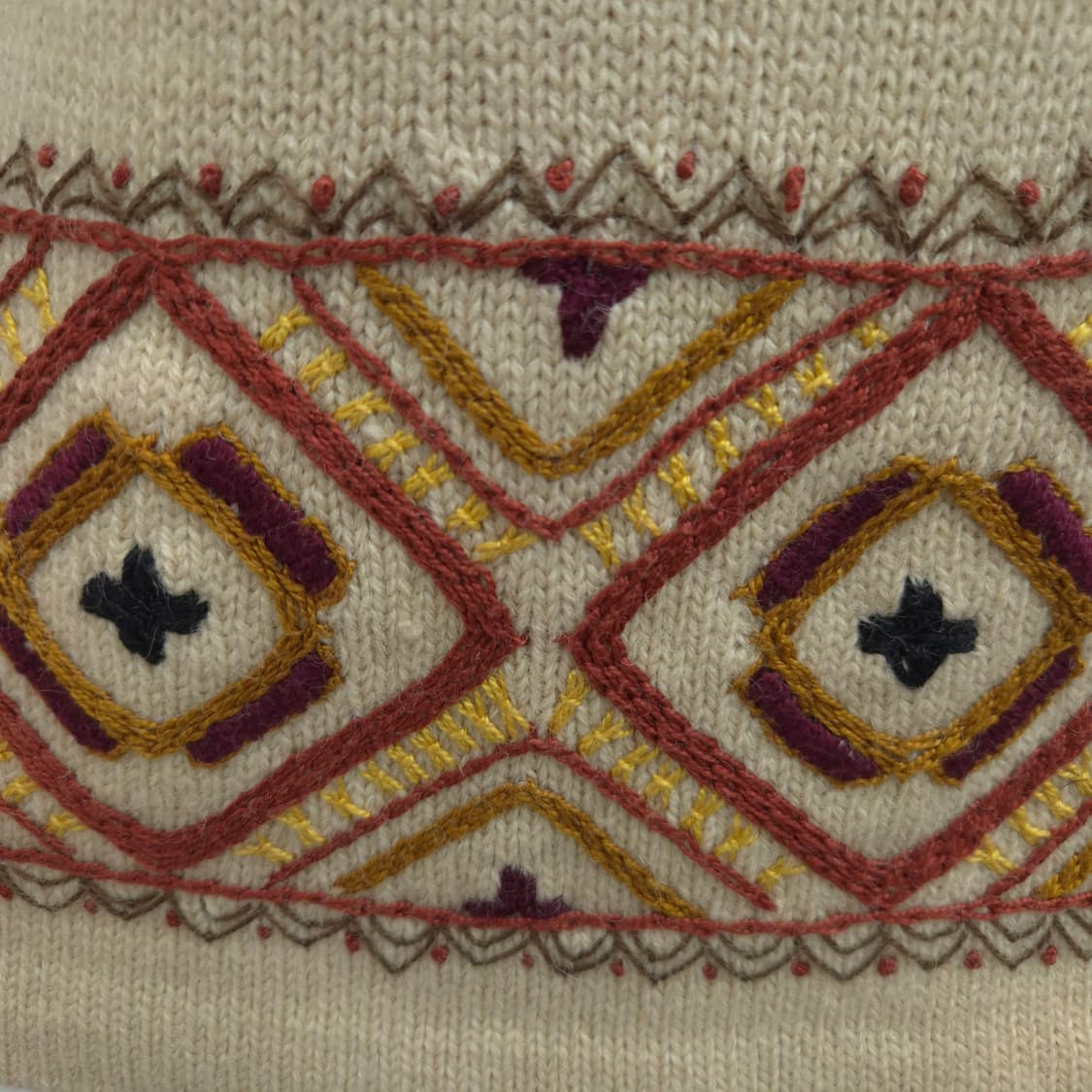 울 100% 포크패턴 에스닉 튜니크 니트 상품이미지7