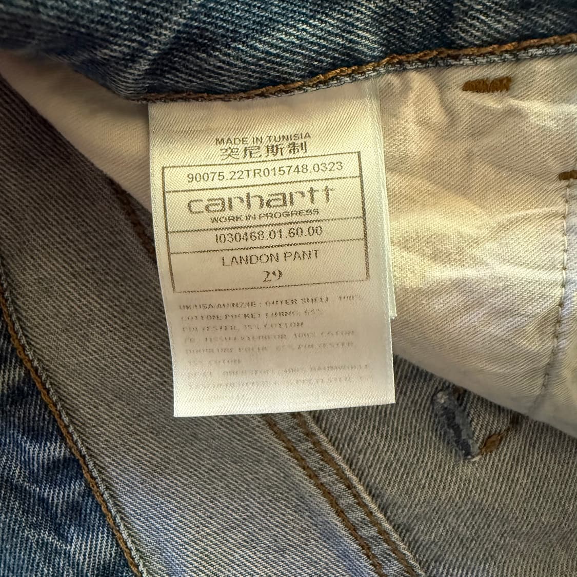 [Carhartt] 칼하트 데님 컷오프 반바지 c-17 상품이미지3