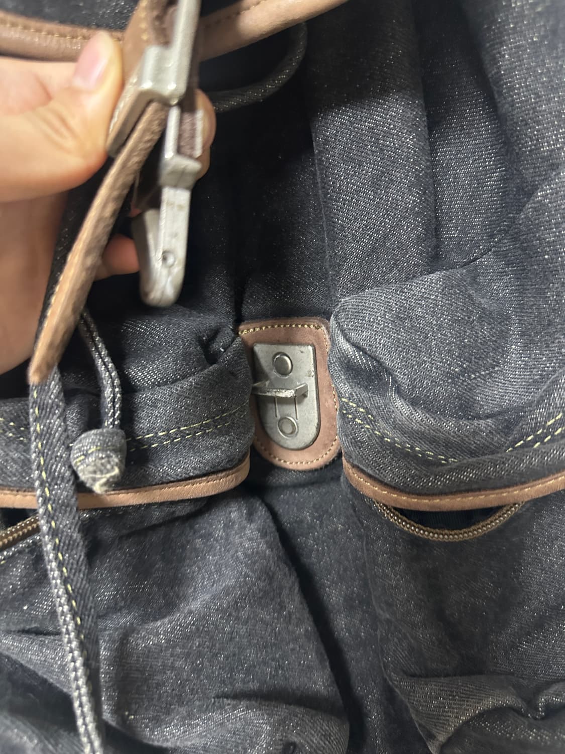 LUCAS 루카스 빈티지 데님 백팩 가방 상품이미지3