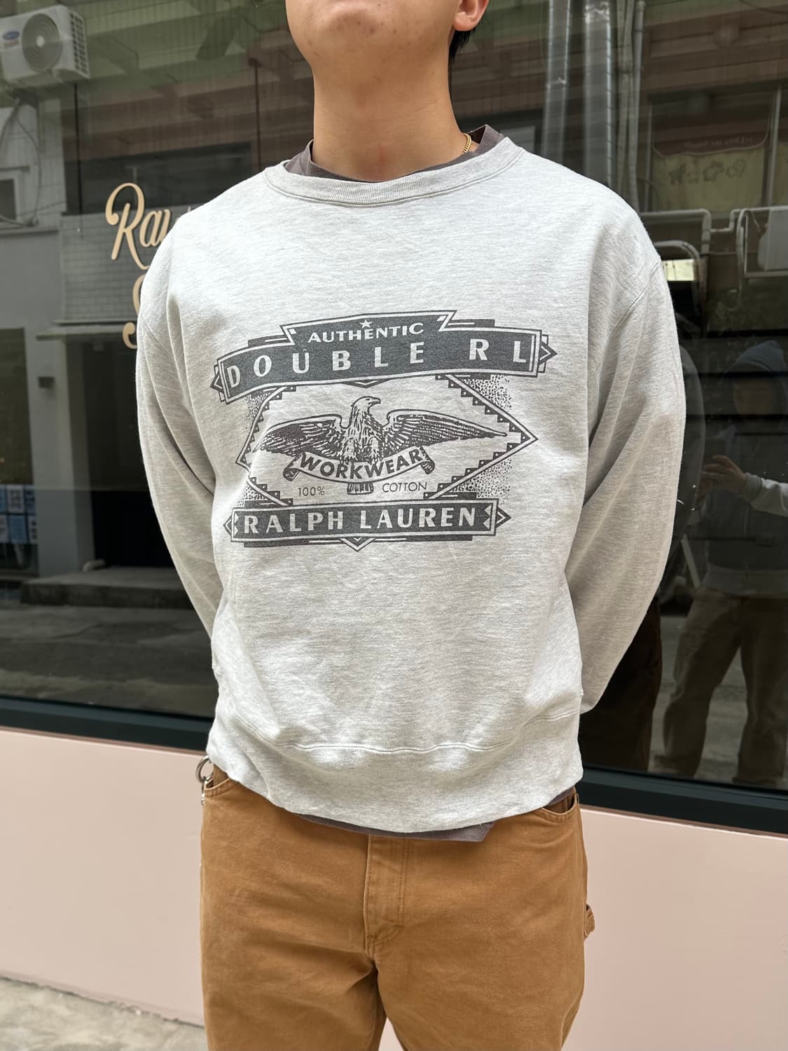 90’s Double RL American Eagle logo sweat 상품이미지2