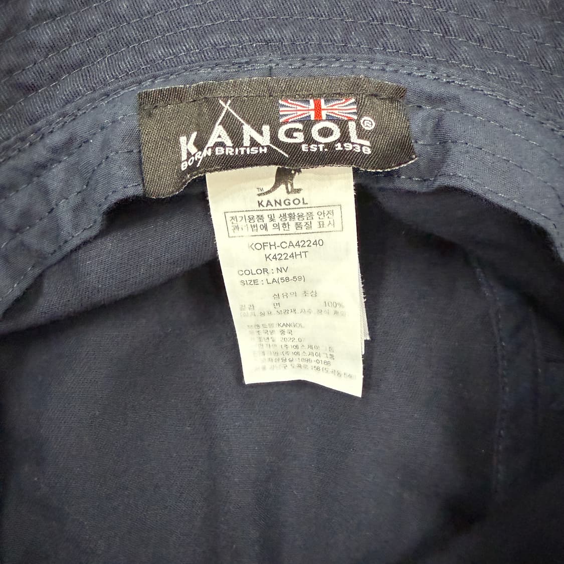 (L)캉골 Kangol 코튼 버킷햇(네이비) 상품이미지4