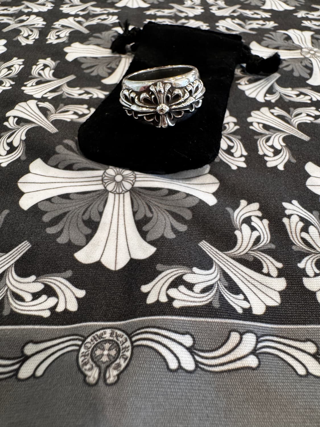 크롬하츠 더블 플로랄 크로스링 V2 15호 상품이미지2