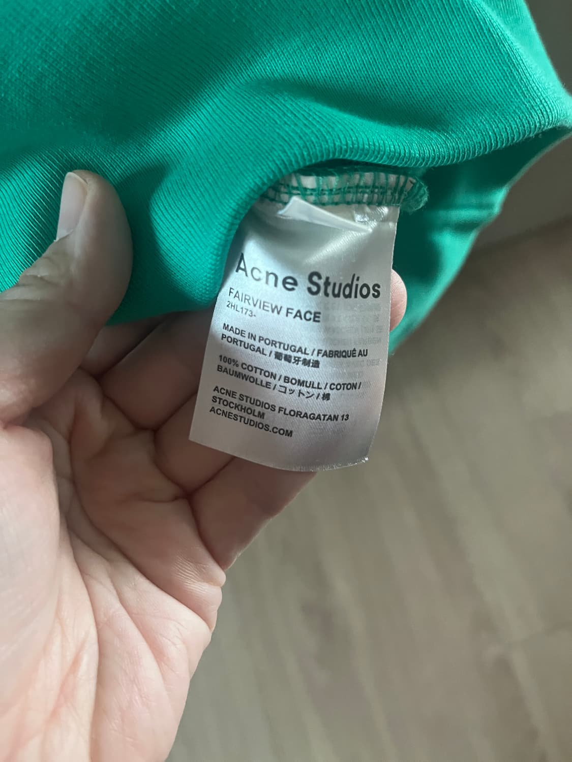 아크네스튜디오 페어뷰 맨투맨 그린 XL 상품이미지4