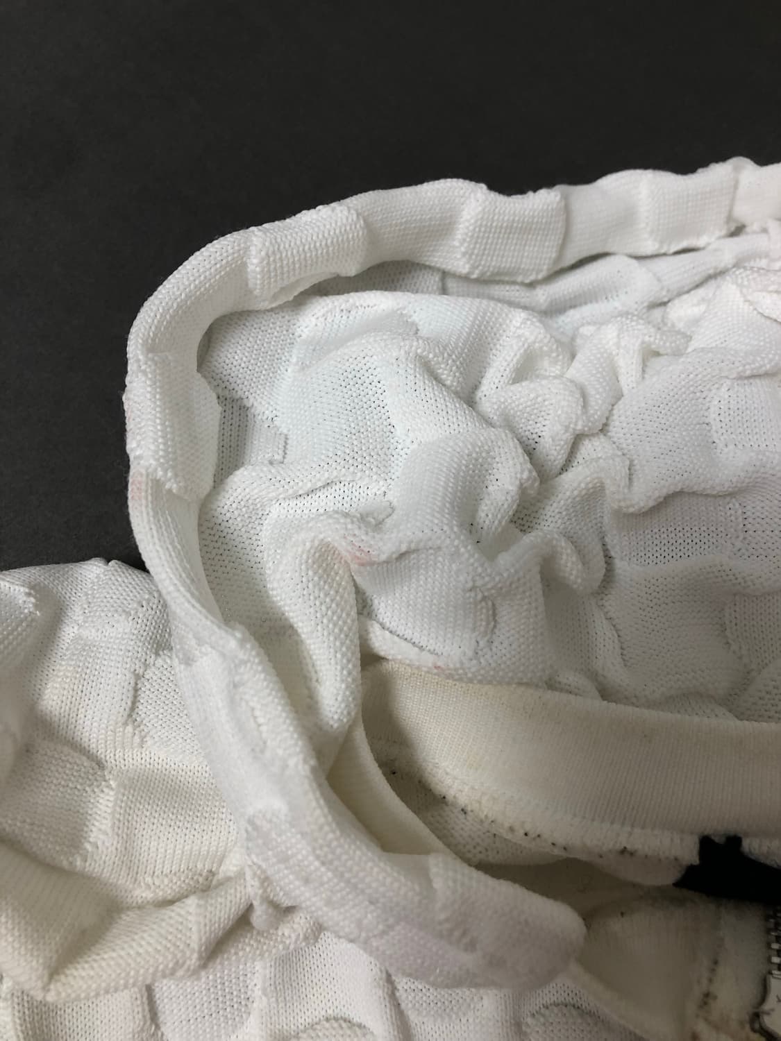 꼼데가르송 트리콧 도트 후드집업 화이트 S 상품이미지6