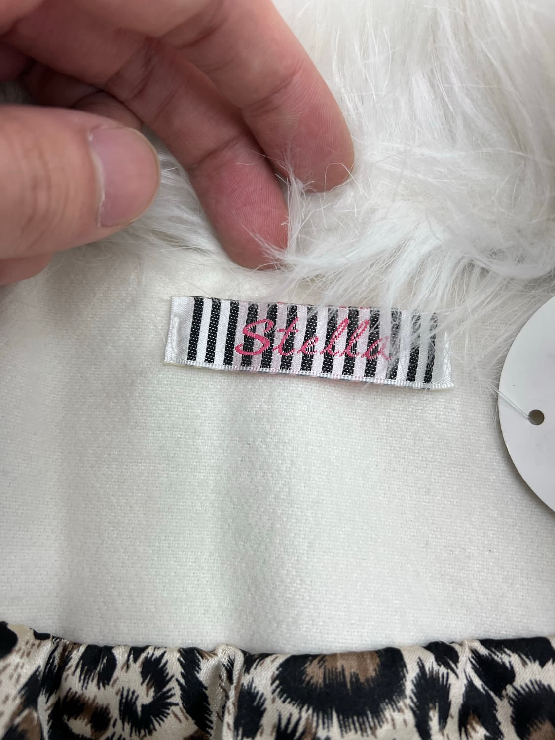 빈티지 아이보리 벨티드 퍼 자켓 상품이미지3