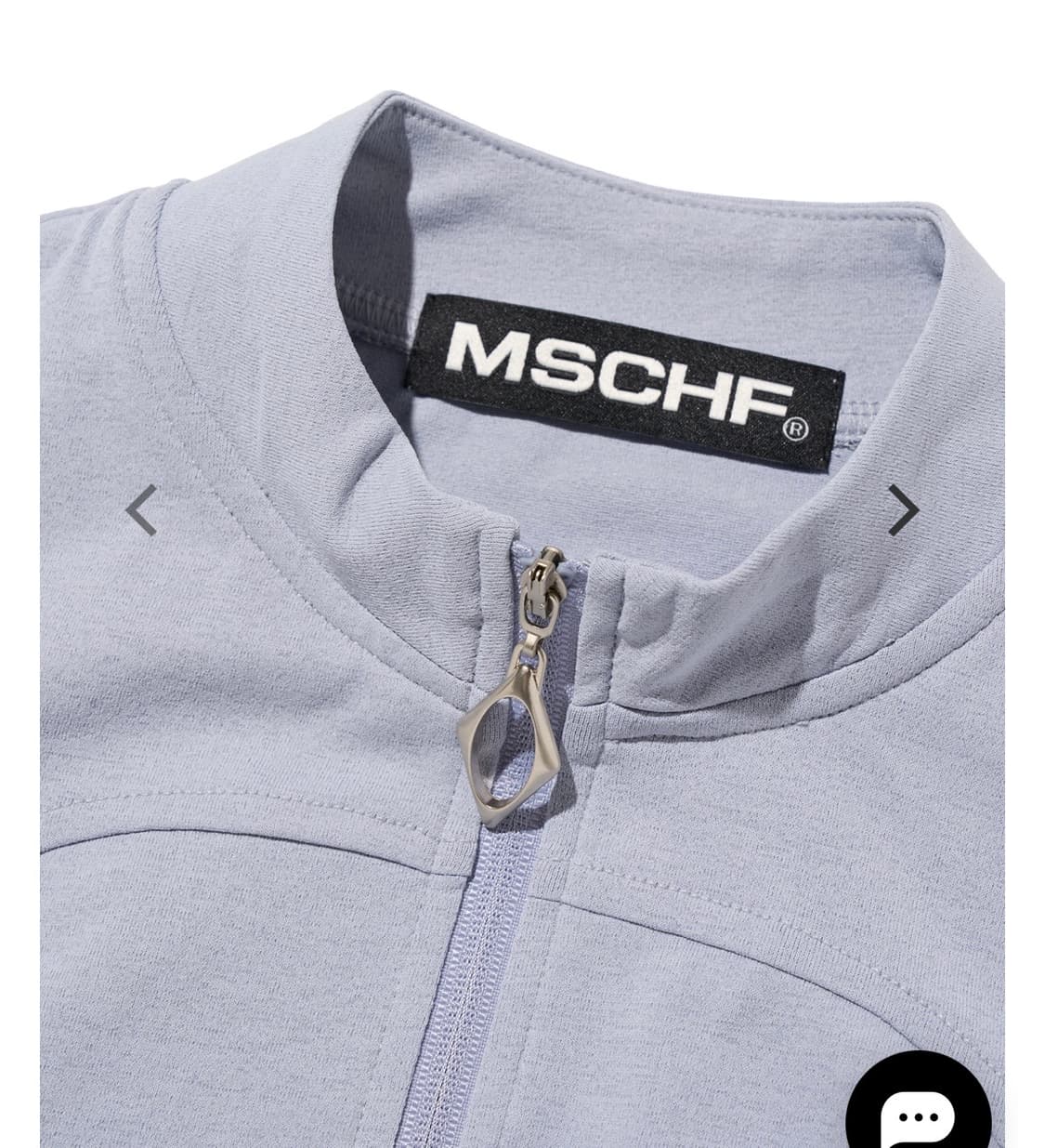 미스치프 모크넥 반팔 집업 블루 상품이미지3