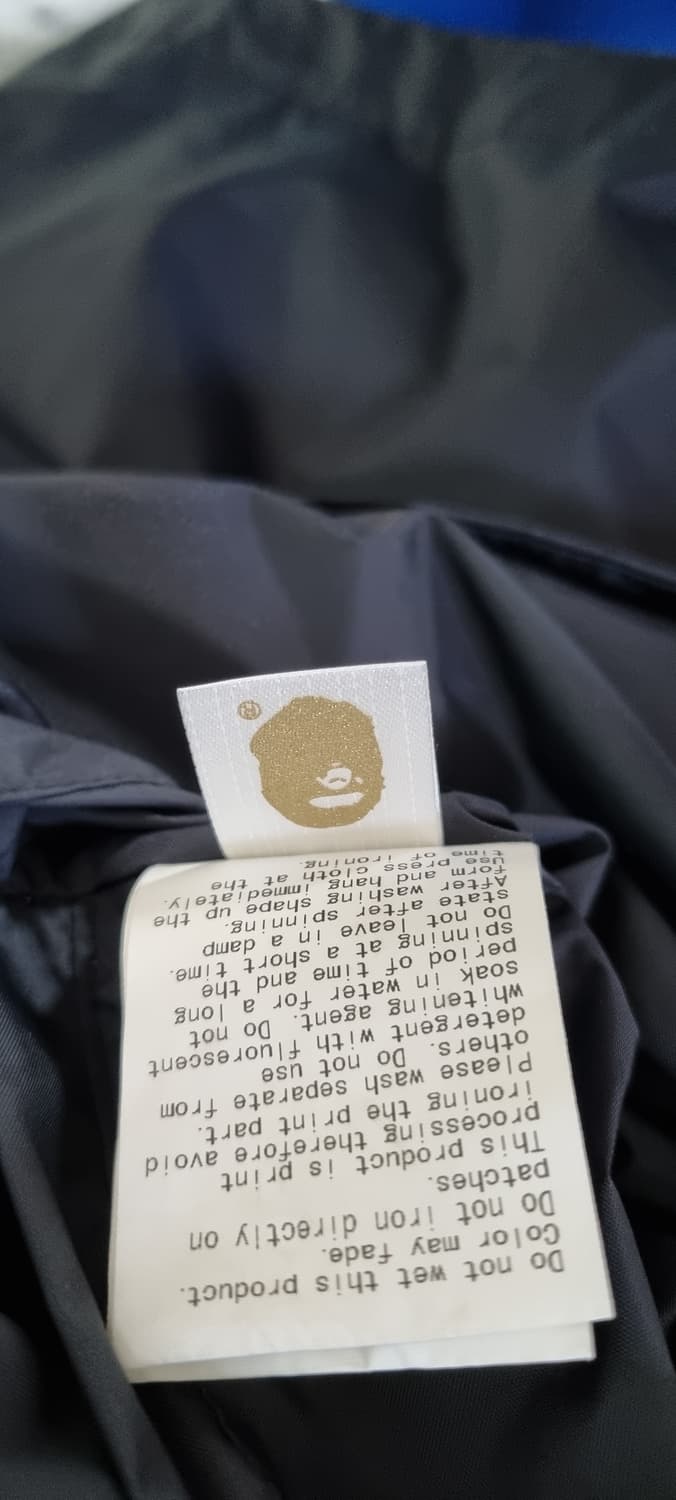 베이프 카모 패턴 샤크 후드 아노락 바람막이 M 상품이미지6