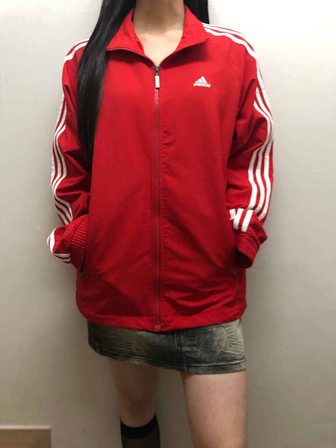 빈티지 아디다스 레드 바람막이 상품이미지5