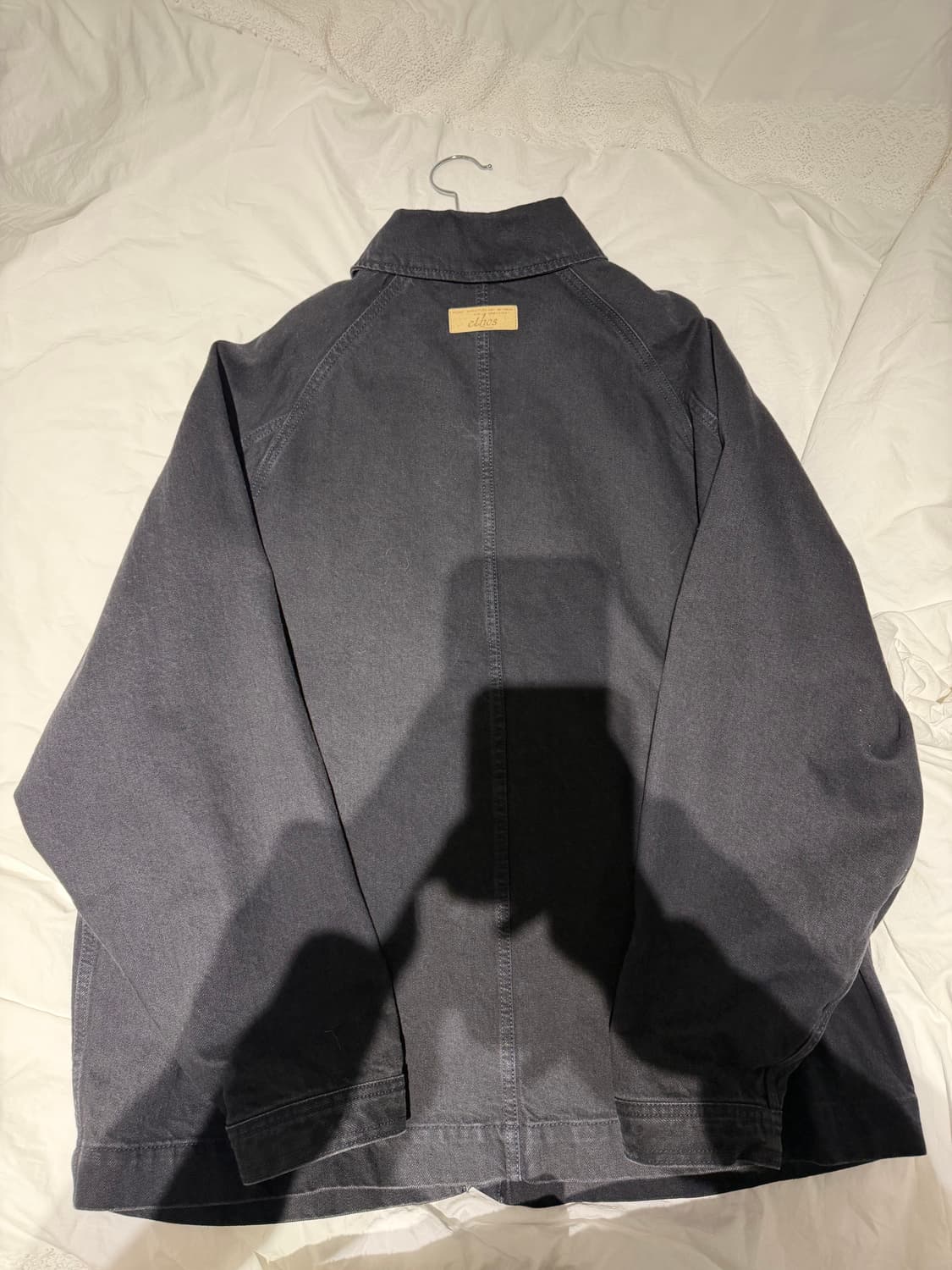 에토스 오버핏 흑청 데님 자켓 상품이미지3