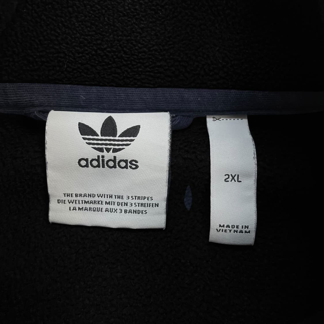 아디다스 발란타 트랙 반집업 후리스 자켓 네이비 상품이미지4