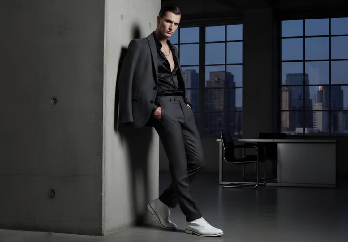 스카르파(SCARPA) 화이트 윙팁 수제 가죽 부츠 (265) 상품이미지2