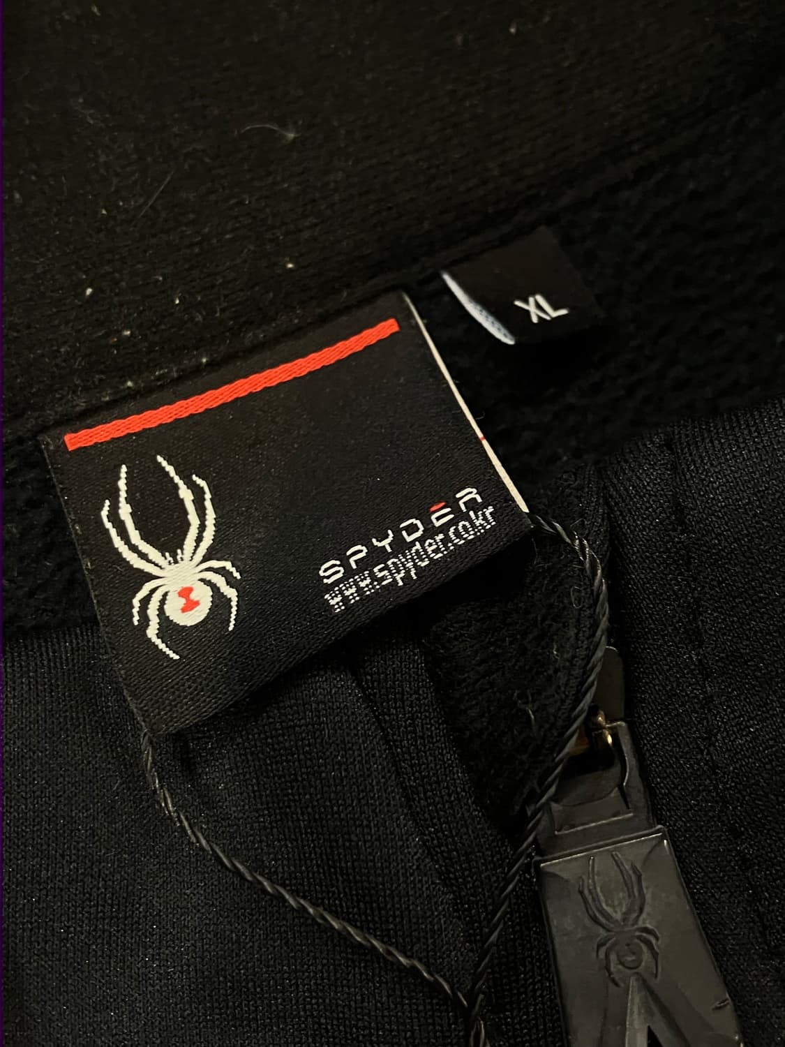 스파이더 US 스키팀 플리스 레플리카 트랙탑 집업 블랙 XL #csz25 상품이미지5