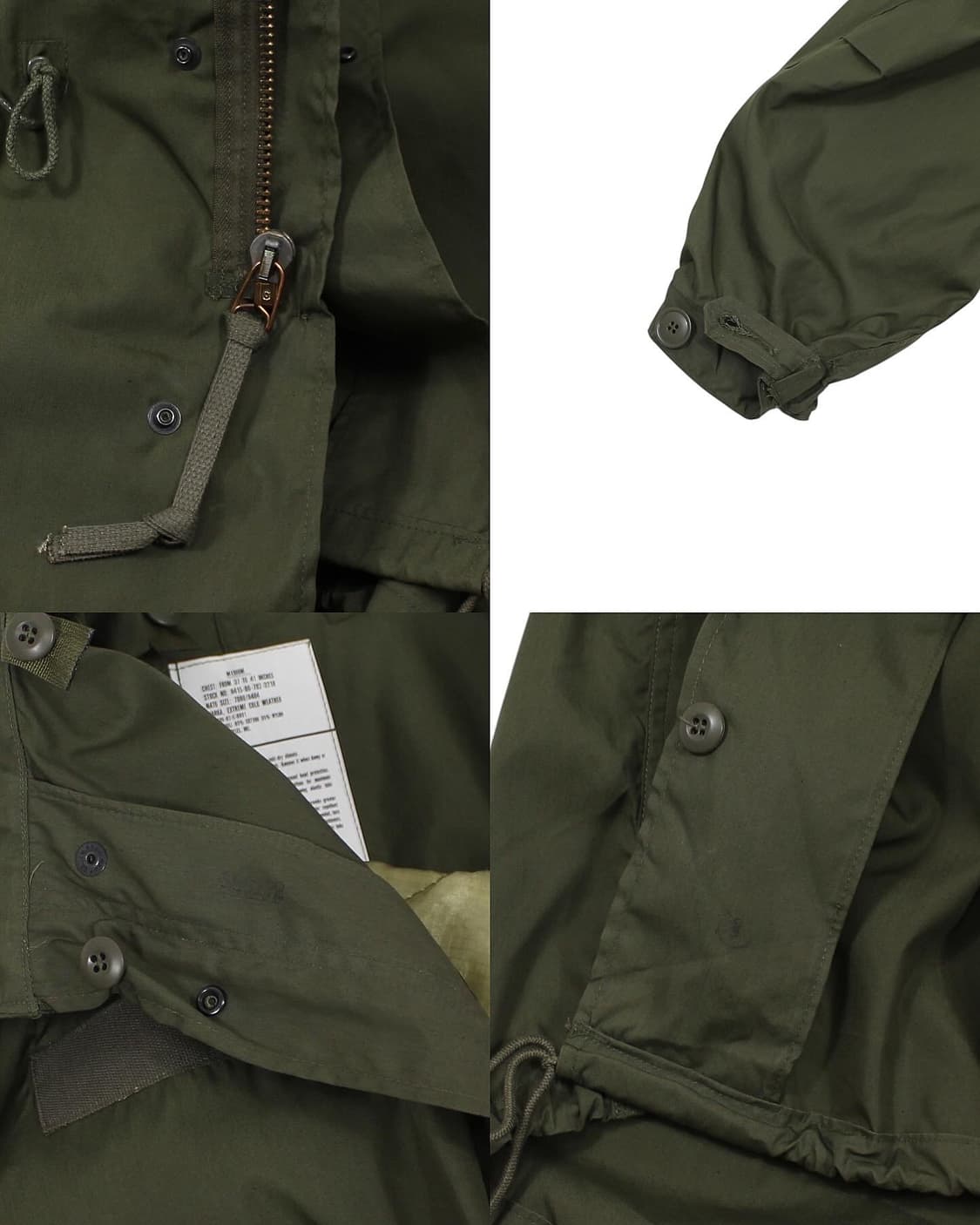 1980s US Army 미군 2세대 M-65 피쉬테일 파카 개파카 상품이미지7