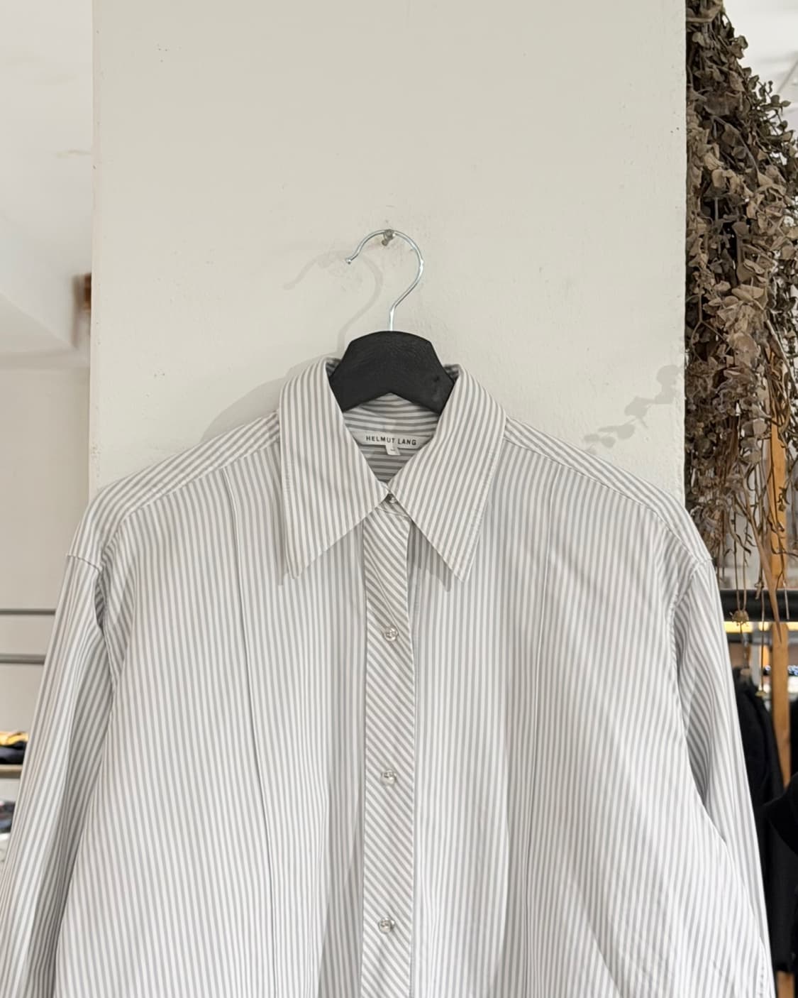 헬무트랭 화이트 그레이 스트라이프 셔츠 상품이미지4