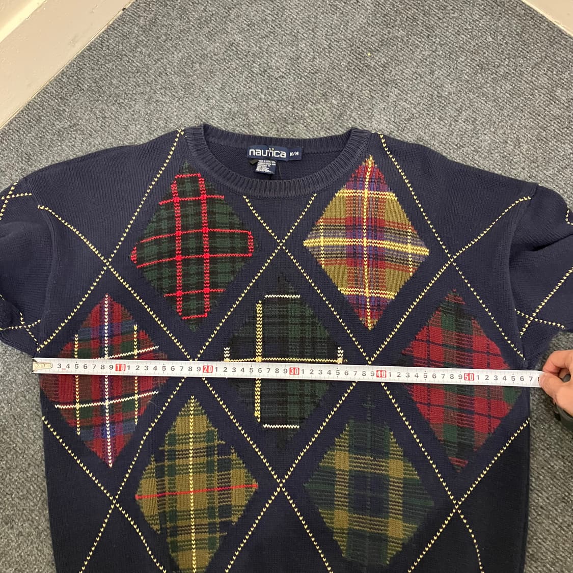 N87 90s 노티카 아가일 코튼 니트 상품이미지6