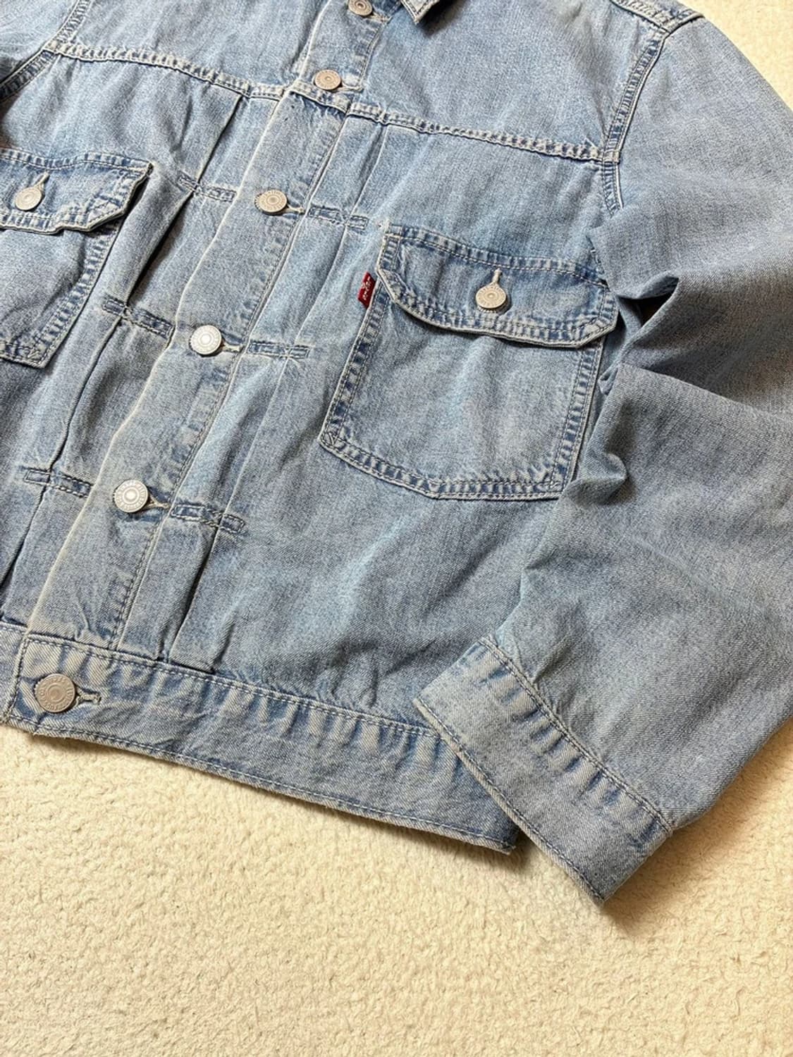 리바이스 1953 타입 2 자켓 미디움 워시 데님 트러커자켓 PN6780 상품이미지3