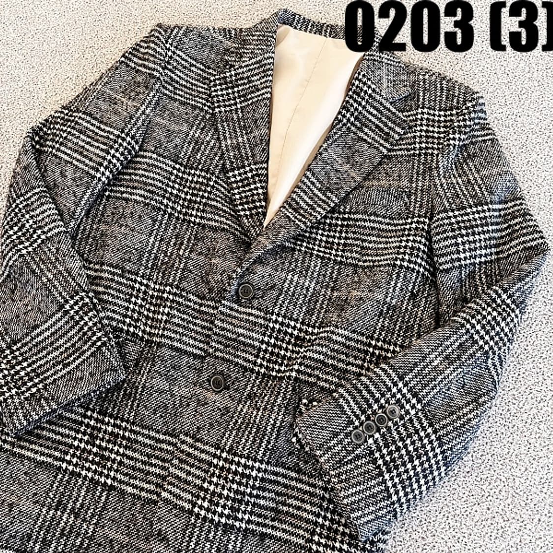 [54] 빌리즈 체크패턴 브레스트 자켓 상품이미지2