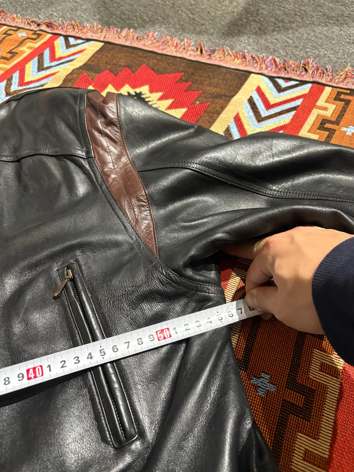 빈티지 양가죽100% 레더코트자켓 상품이미지9