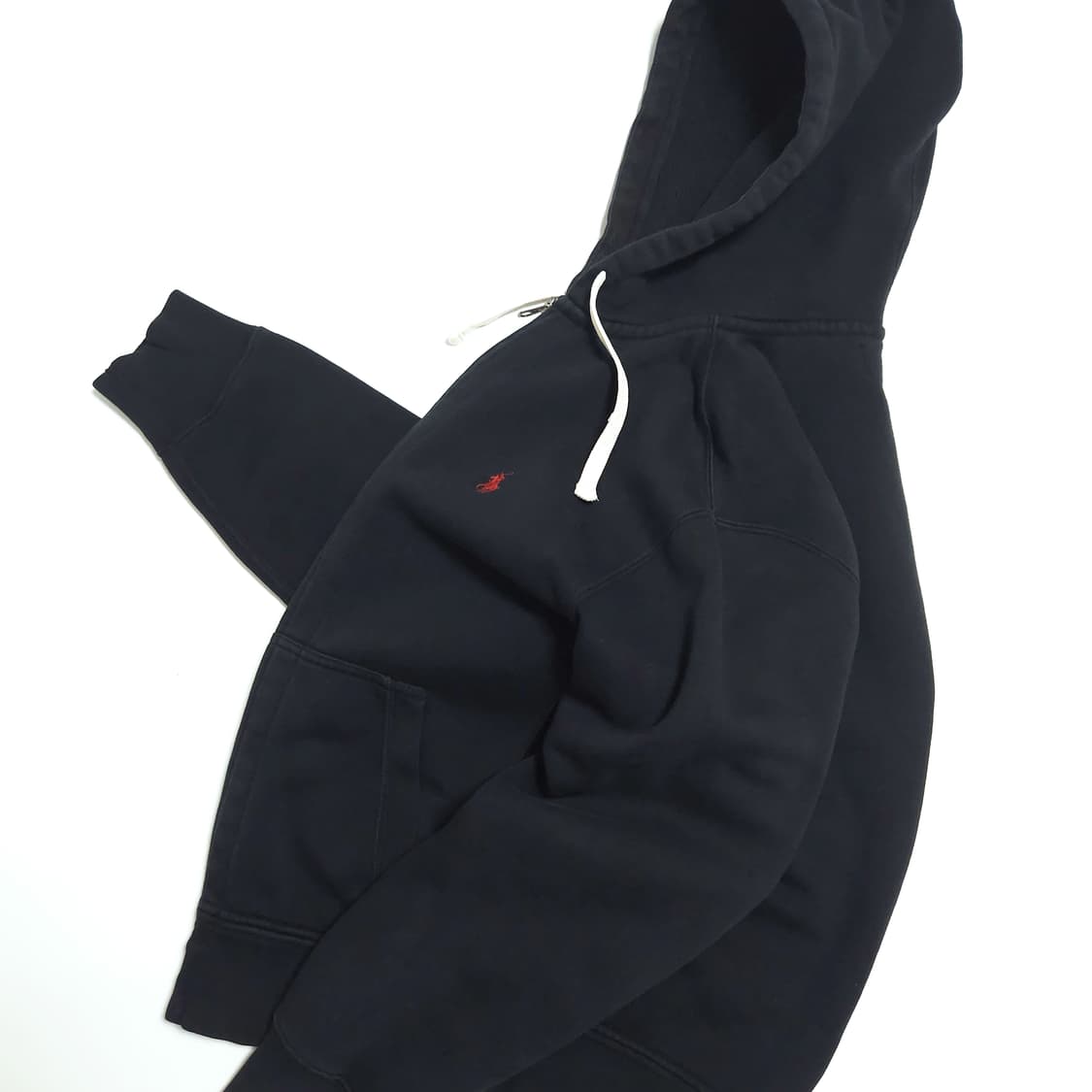 폴로 랄프로렌 올드스쿨 워시드 후드 집업 블랙 상품이미지5