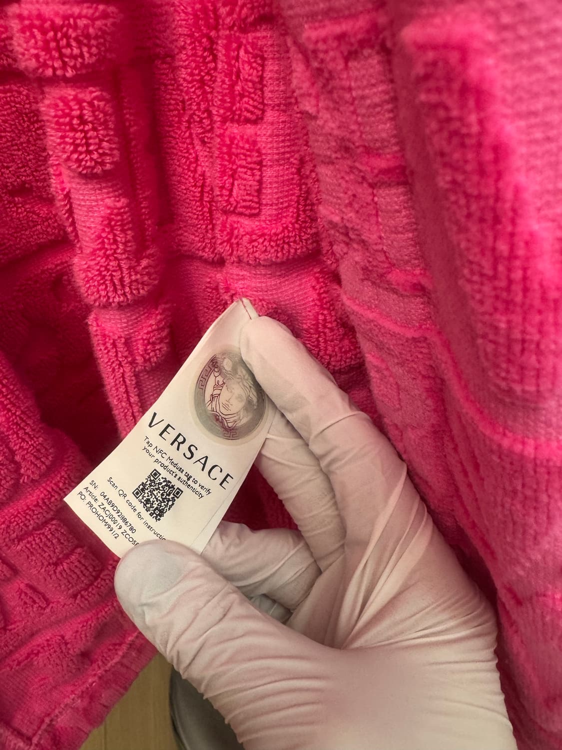 versace home bathrobe women short pink  상품이미지5