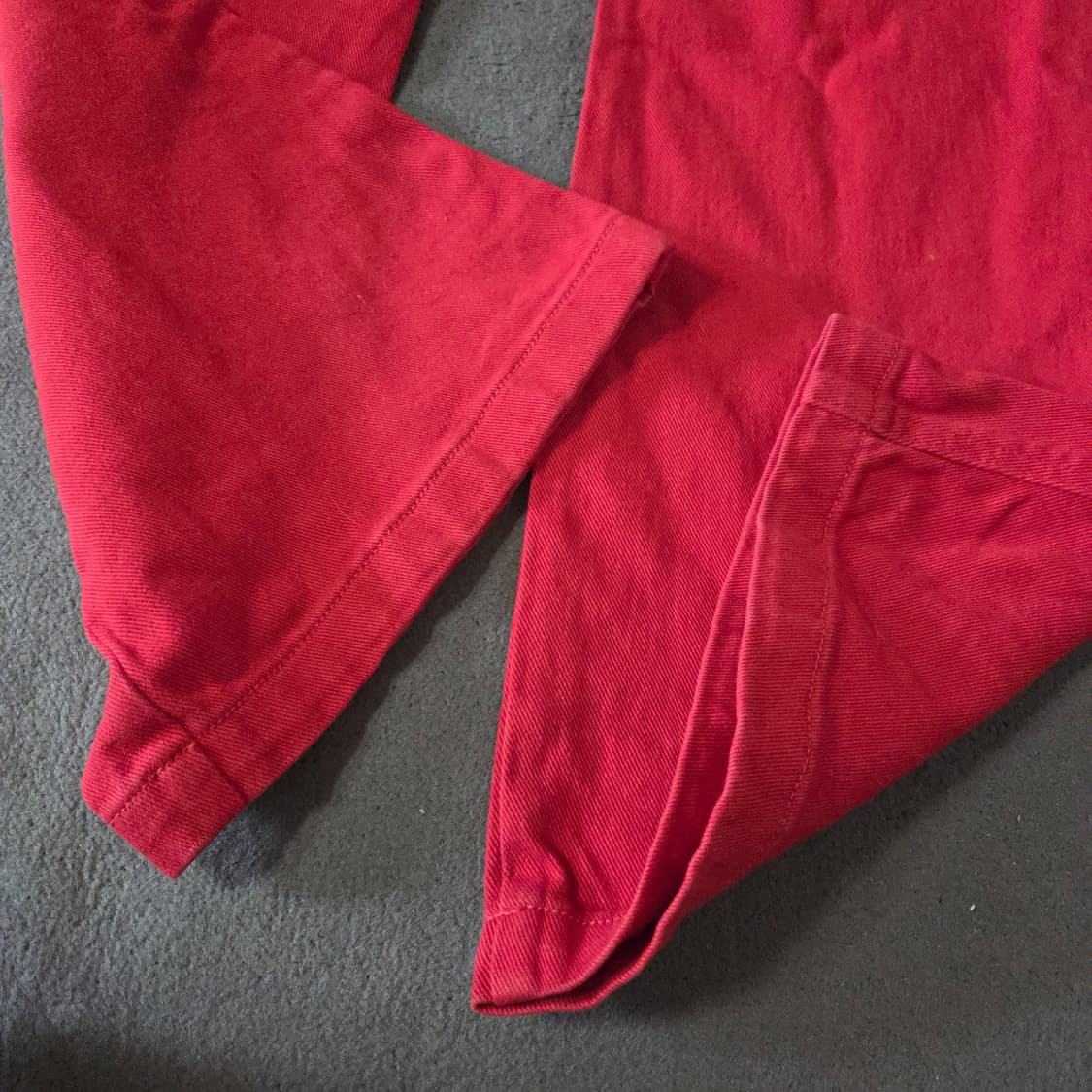 그린버터 구미 부츠컷 팬츠 L 레드 상품이미지7