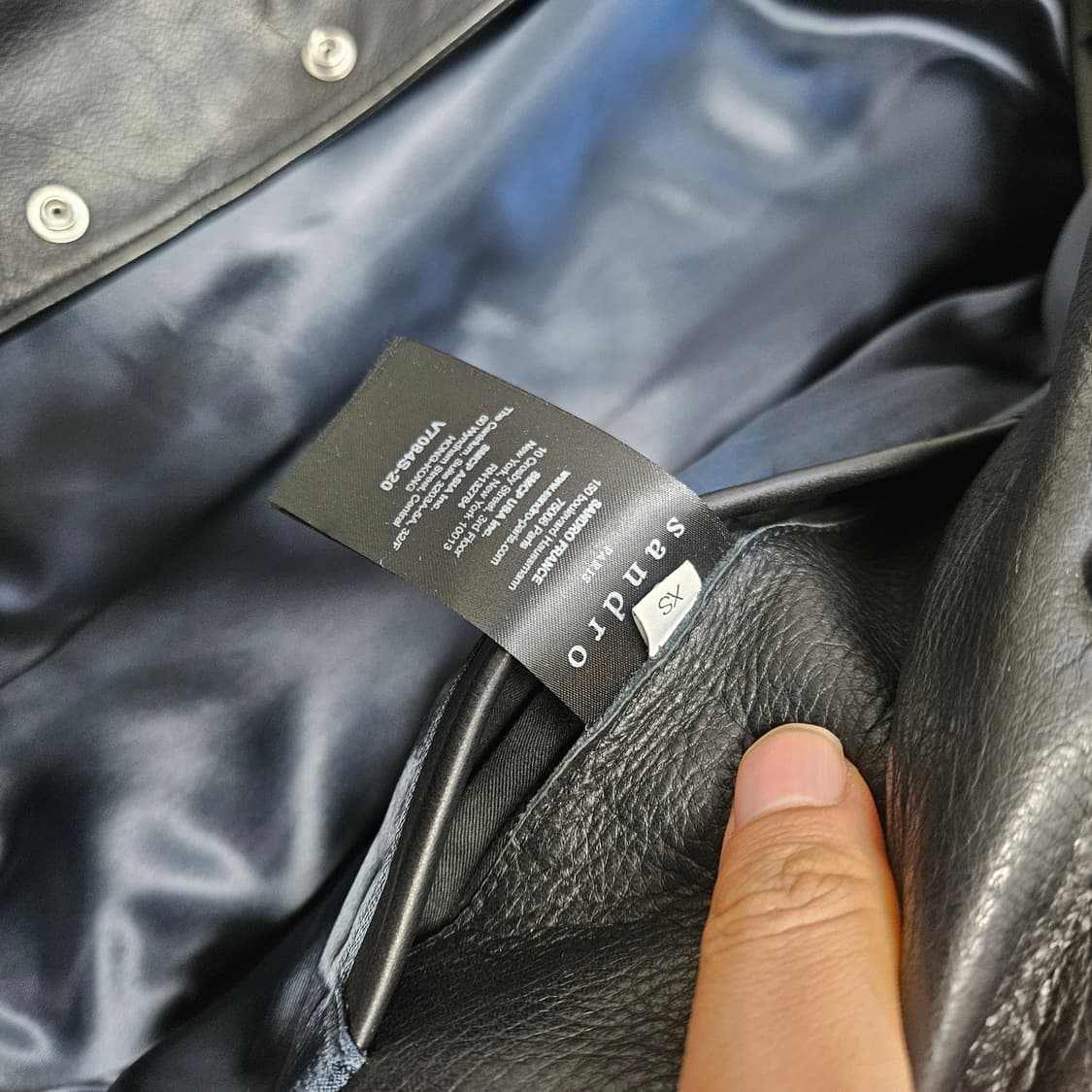 산드로 옴므 레더 봄버자켓 xs 상품이미지3