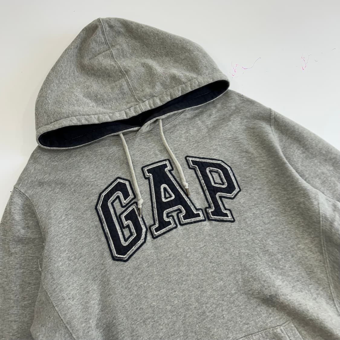 Gap 갭 네이비 로고 그레이 후드집업 상품이미지4