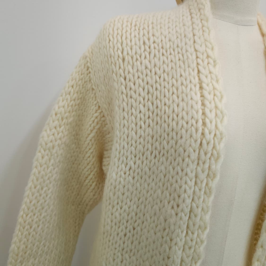 무인양품 MUJI 울 100% 핸드메이드 롱가디건 상품이미지4