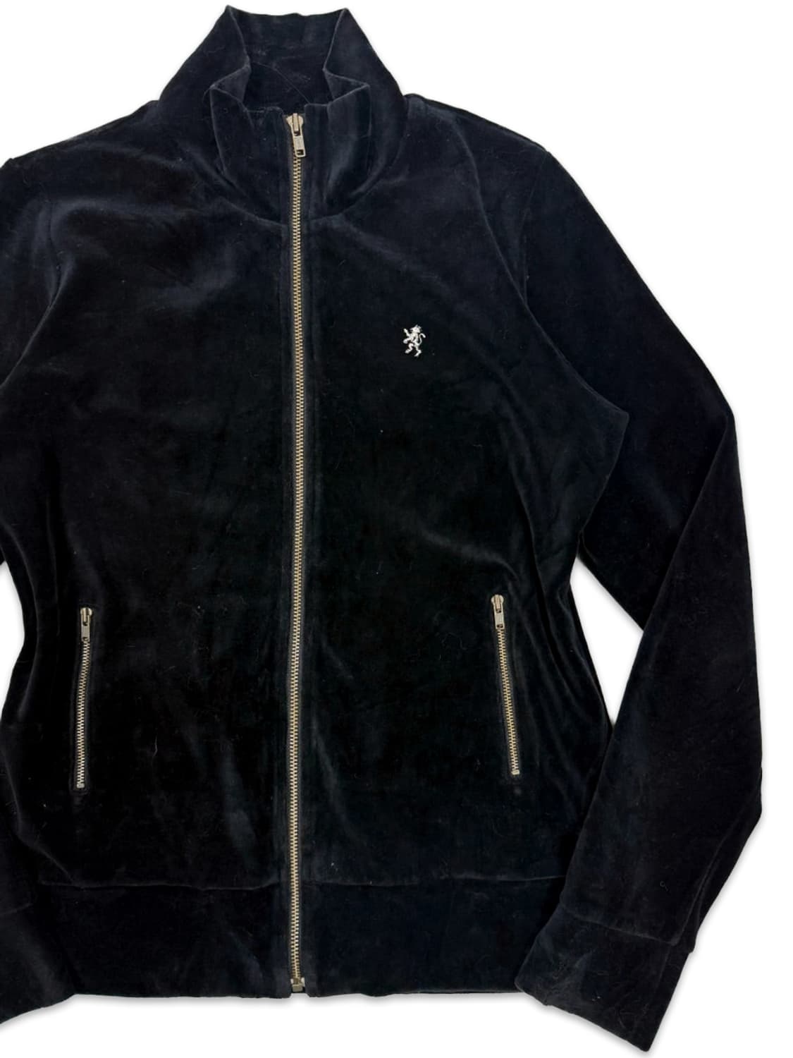 빈티지 Gymphlex 블랙 벨벳 집업 상품이미지2