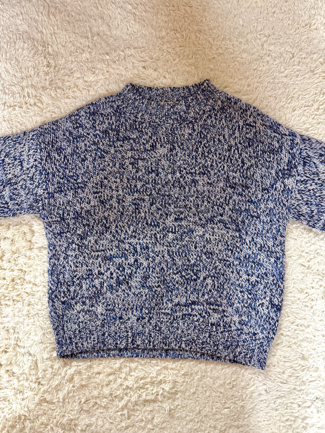 빈티지 멜란지 블루 니트 상품이미지3