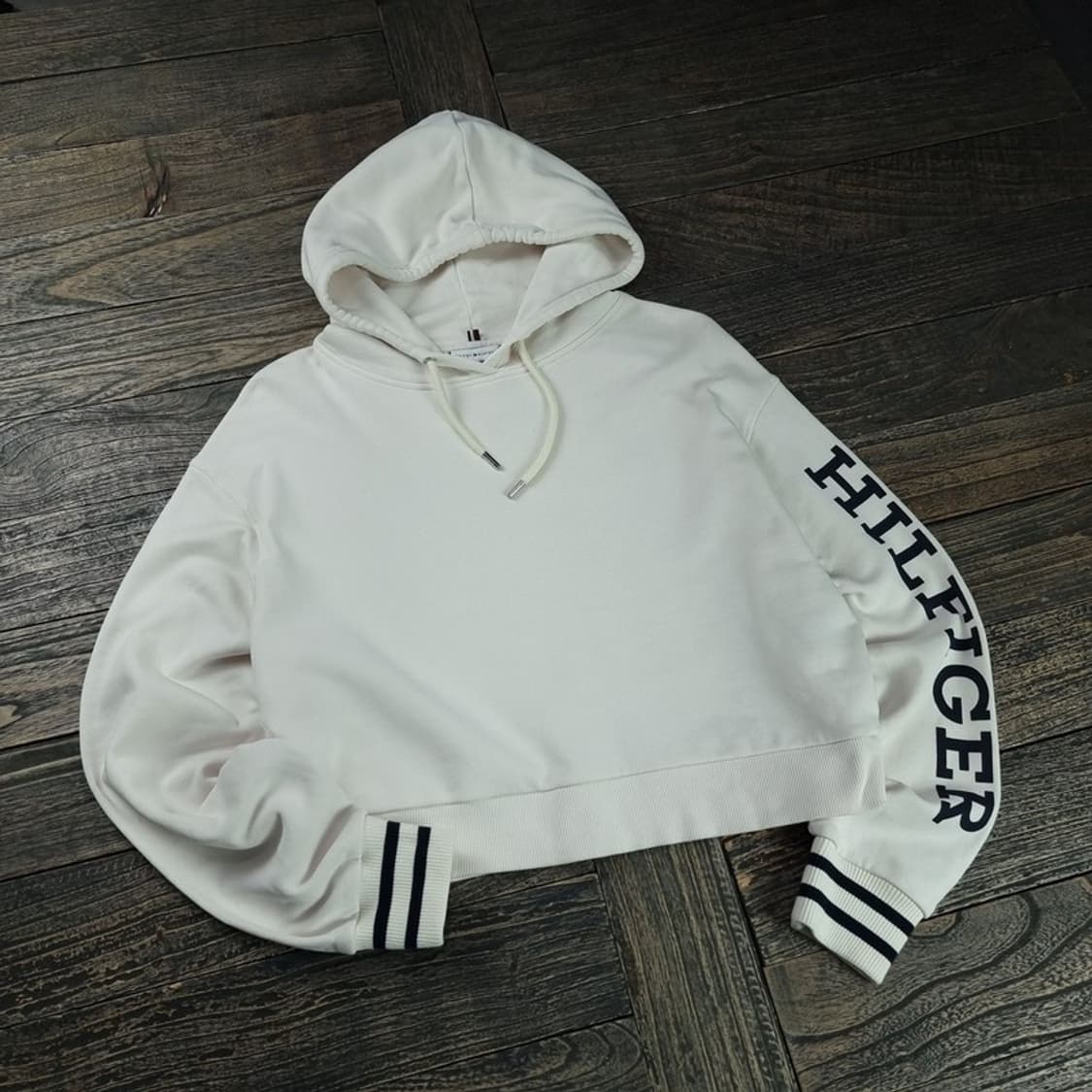 [타미힐피거] 오버핏 크롭 후드티 M19017 상품이미지1