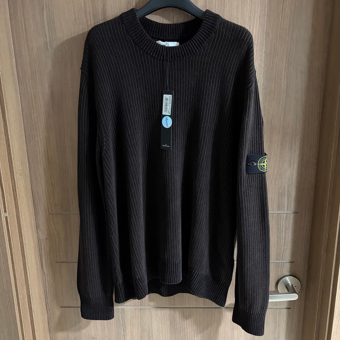 새상품(L)스톤아일랜드 와펜 로고 울 스웨터 니트 브라운 상품이미지2