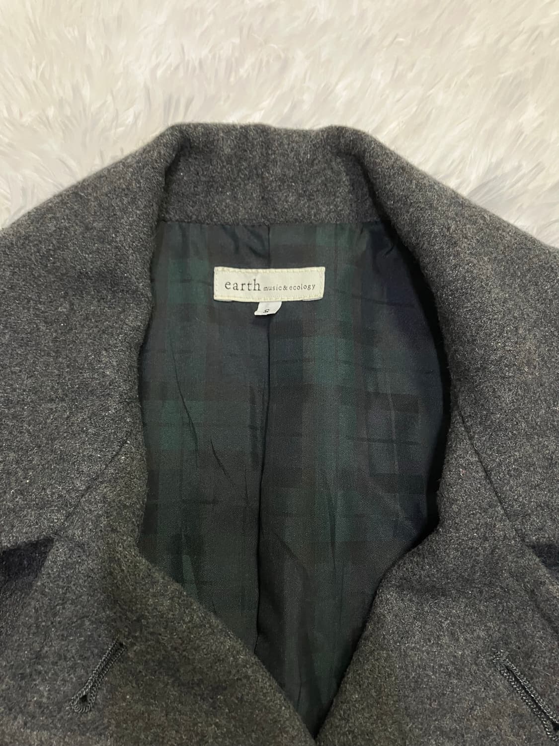 얼스 차콜 3버튼 코트 y2k 스트릿 갸루 펑키 일본빈티지671 fab 상품이미지5