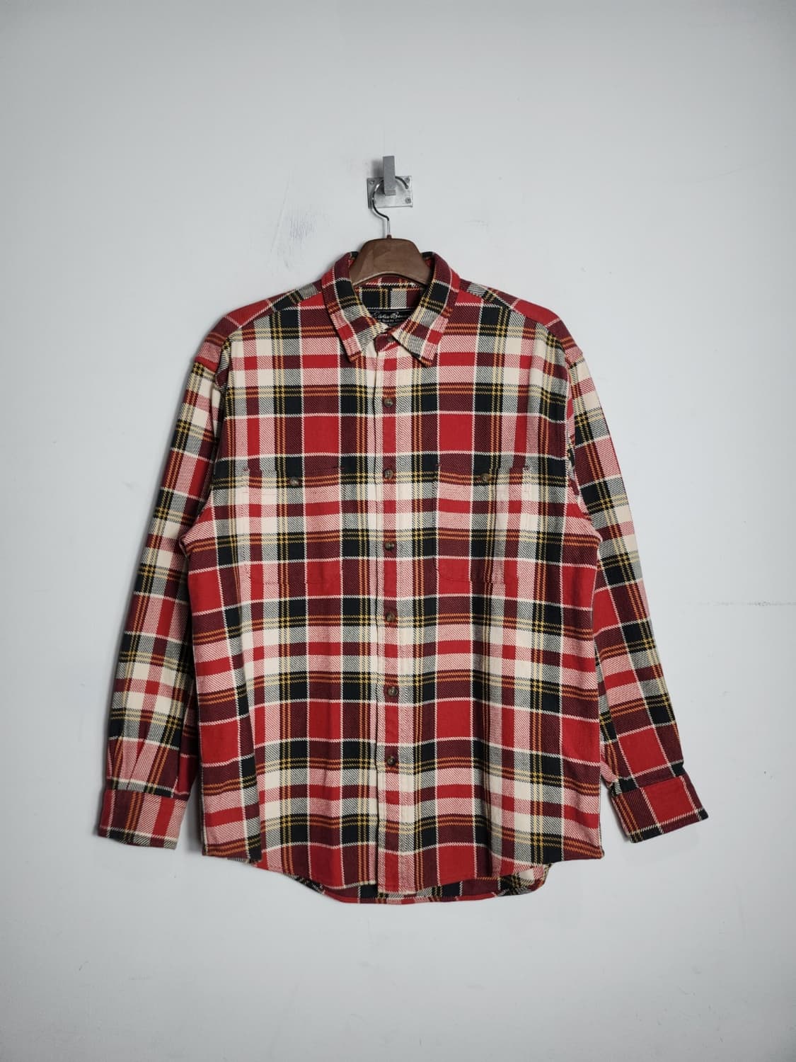 M 에디바우어 헤비 코튼 레드 체크 셔츠 상품이미지1