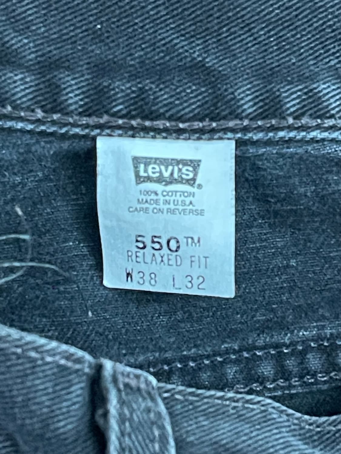 90s 리바이스 550 블랙 데님 팬츠 38x32 상품이미지4