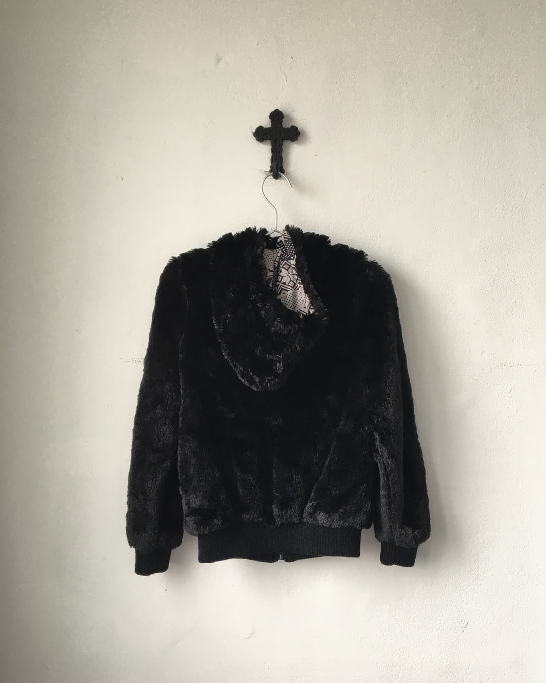 Fake fur hood zip up 상품이미지3