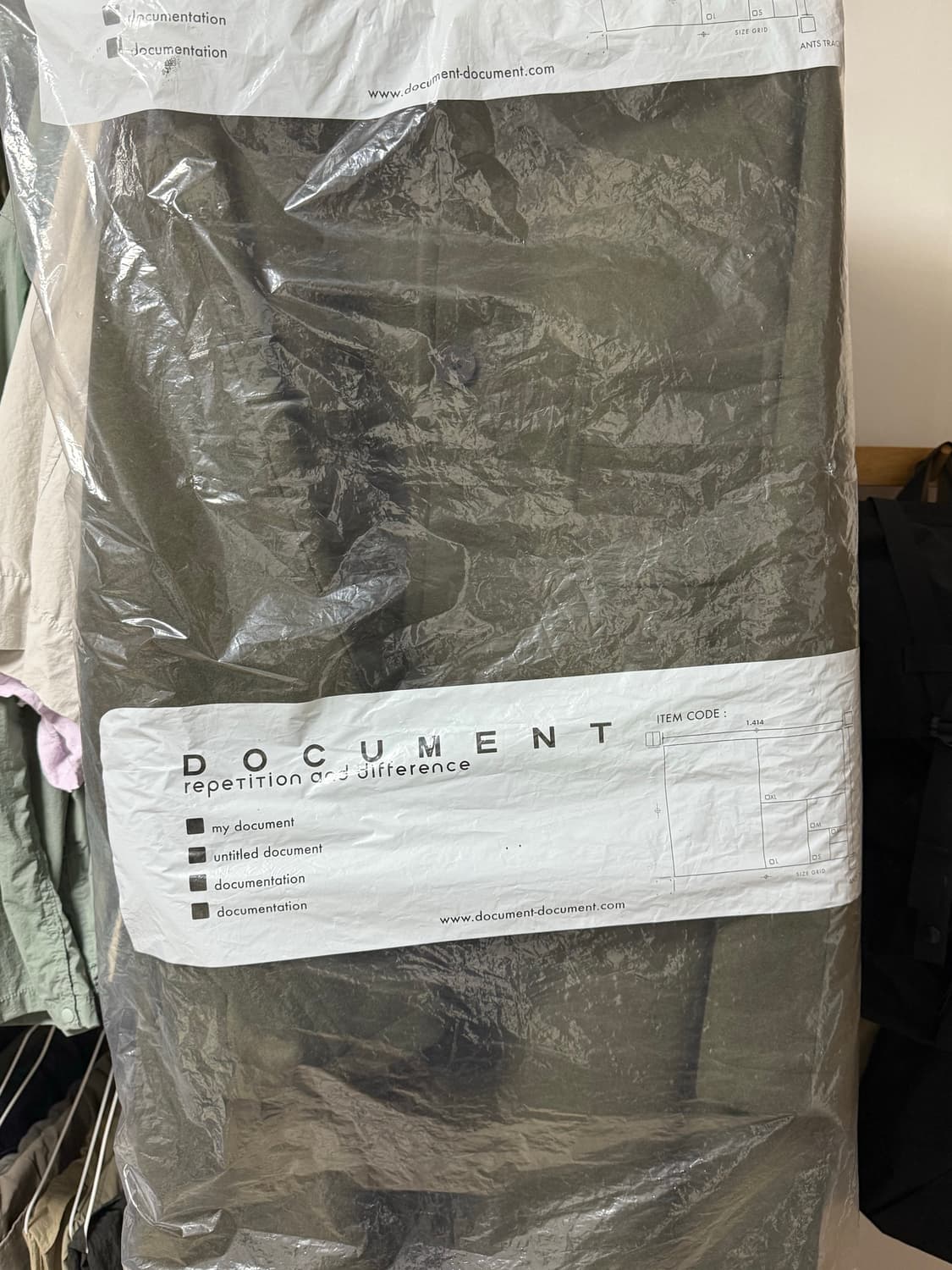 도큐먼트 울멜톤 카키 코트 XL 새상품 상품이미지1