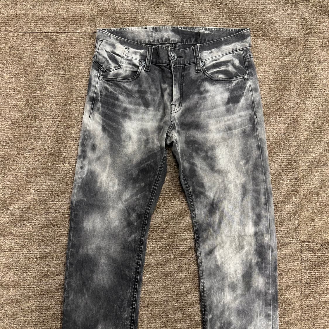 빈티지 더티 워싱 그레이 슬림 진 (30)   상품이미지2