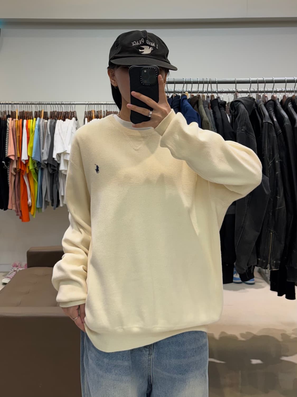 폴로 랄프로렌 아이보리 크루넥 니트 상품이미지4