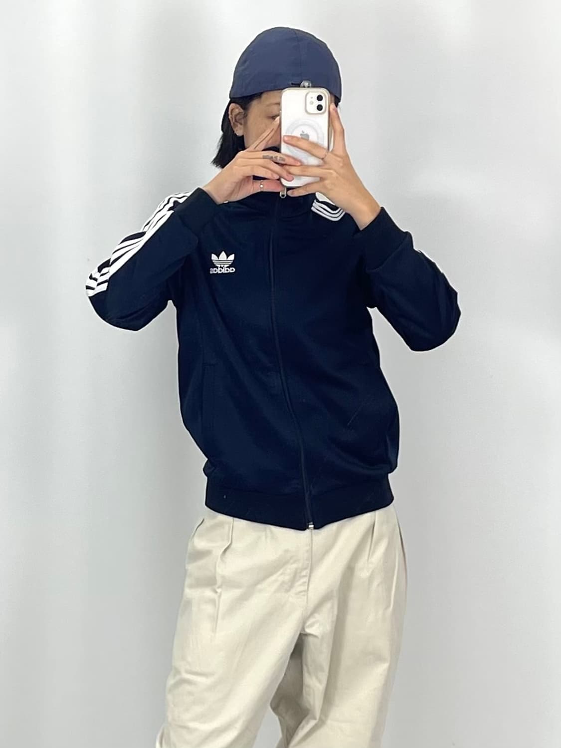  [S]아디다스 여성용 오리지널 로고 네이비 트랙탑 CK9781 상품이미지1