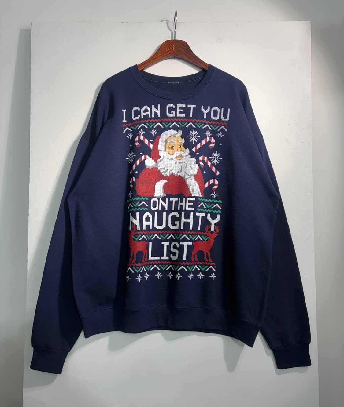 U.S.A. 크리스마스 산타클로스 맨투맨 XL 어글리니트 상품이미지1