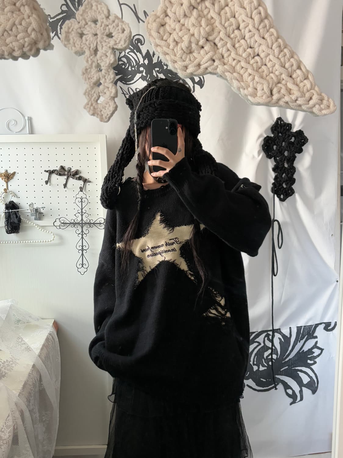 • Black Star Damage Knitwear  상품이미지1