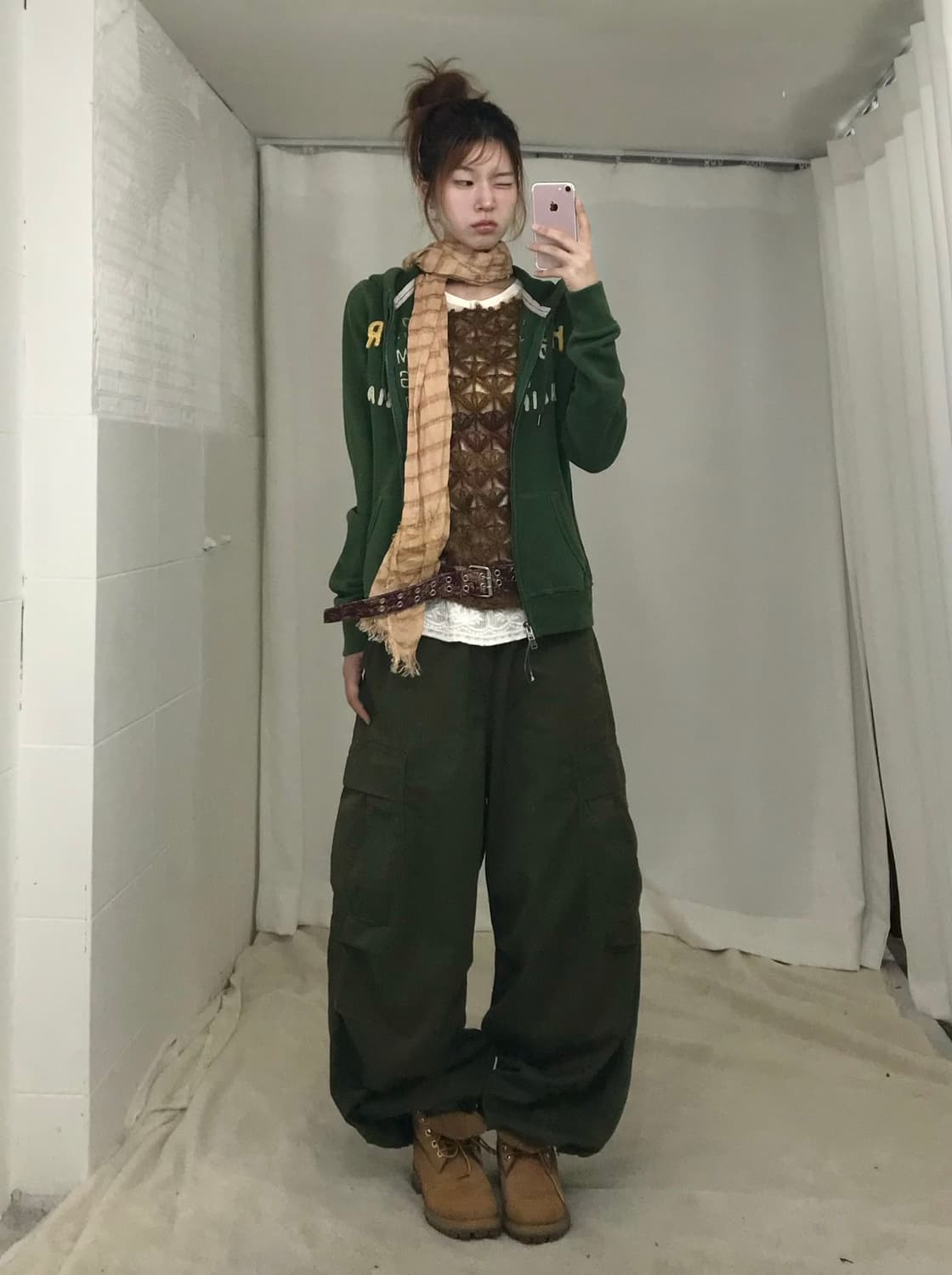 홀리스터 카키 브라운 단풍 캐주얼 코디 세트 상품이미지1