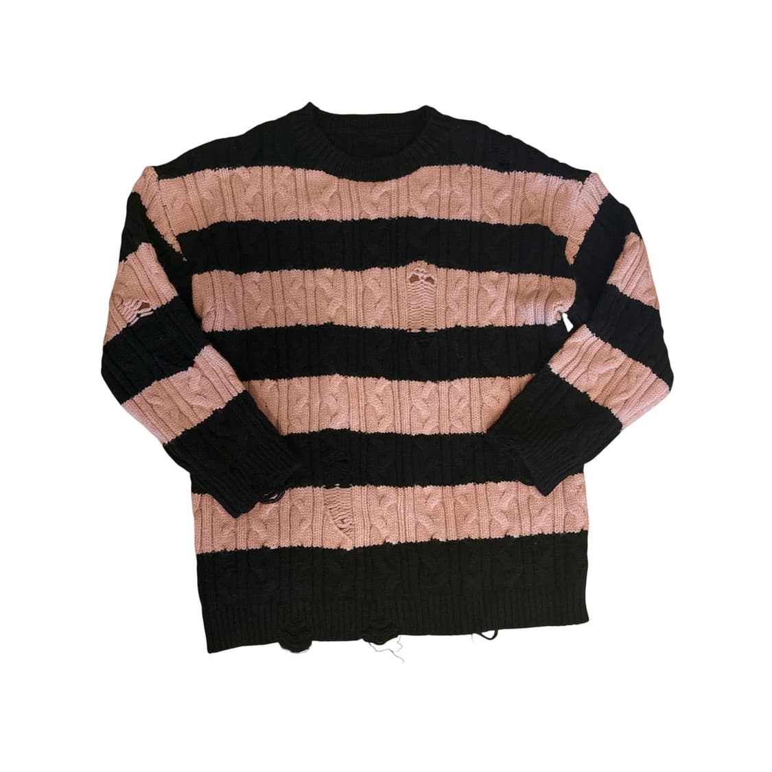 스트라이프 블랙핑크 니트 스웨터 상품이미지1