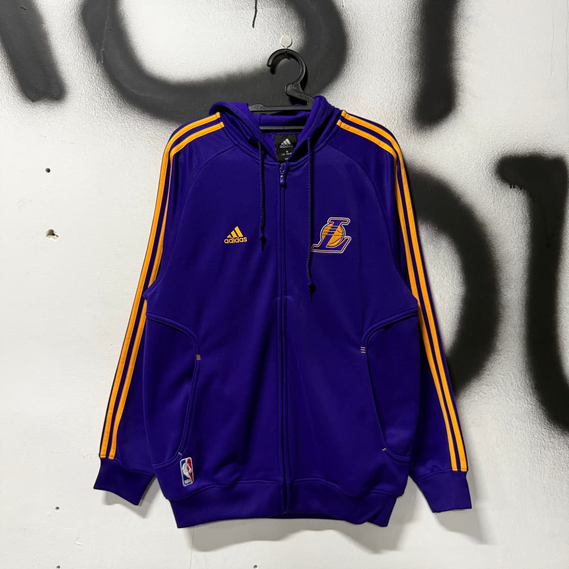 아디다스 x NBA LA 레이커스 올드스쿨 후드 집업 져지 자켓 상품이미지1